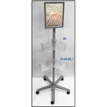TRC2-2CA230 - 2 Tiers Carousel Stand 12 Pockets A4
